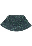 Zwart met groen bloemetje Fleurie Bucket Hat van Danefae 2