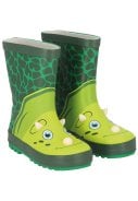 Grüne 3D Dino-Design-Regenstiefel von XQ Footwear 1