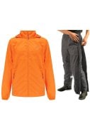 Neon oranje regenpak van Mac in a Sac (broek met volledige rits) 1