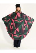 Zwart / groen / roze Triangulate regenponcho Danebodil van Danefae 4