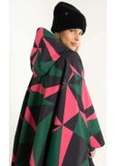 Zwart / groen / roze Triangulate regenponcho Danebodil van Danefae 6