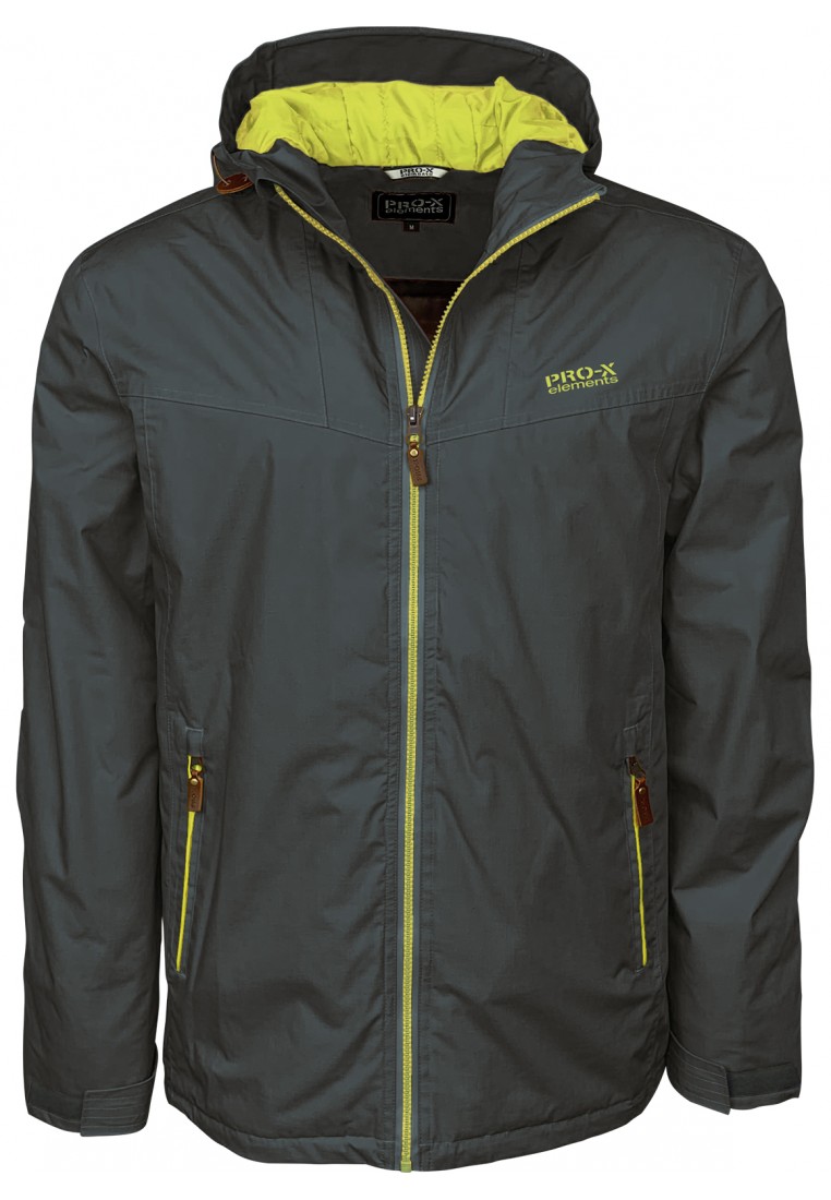 Grijs heren Poly Cotton regenjas Jonas van Pro X Elements