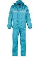 Aqua blauw unisex regenpak Dusch van Bjornson 1