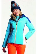 Aqua blauwe dames ski jas Contrive Jacket van Dare 2b 3