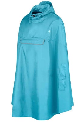 Aqua blauwe Unisex waterdichte poncho Haps van Bjornson