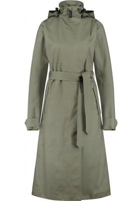 Army Green Urban outdoor lange damesregenjas / trenchcoat van Agu