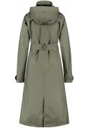 Army Green Urban outdoor lange damesregenjas / trenchcoat van Agu 2