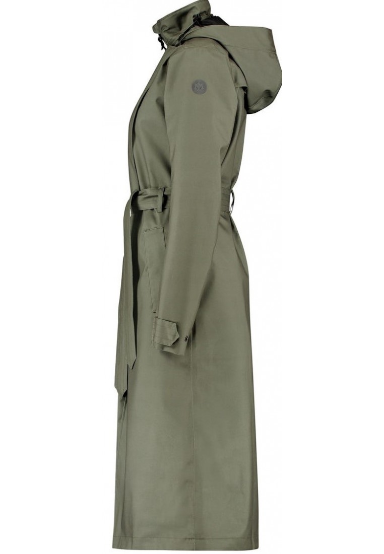 Klik Loodgieter Vriendelijkheid Army Green Urban outdoor lange damesregenjas / trenchcoat van Agu