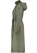 Army Green Urban outdoor lange damesregenjas / trenchcoat van Agu 3