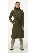 Army Green Urban outdoor lange damesregenjas / trenchcoat van Agu 2