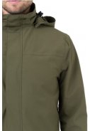 Army groene Urban outdoor long parka regenjas van Agu 6