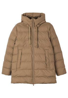 Beige (Brindle) puffer dames regenjas Frost van Tantä 