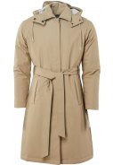 Beige gewatteerde damesregenjas W Trenchcoat van Rains 1