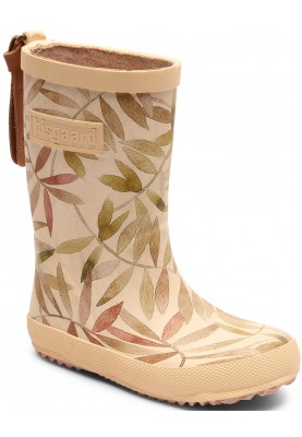 Beige kinderregenlaars Fashion "Beige Leaves" van Bisgaard