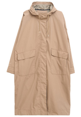Beige lange dames regenjas Nebel van Tantä