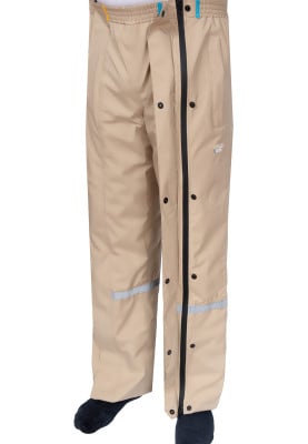 Beige regenbroek met volledige rits van Hello Rain