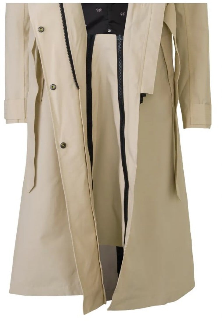 Beige outdoor damesregenjas / trenchcoat van