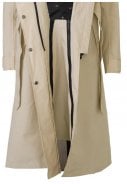 Beige Urban outdoor lange damesregenjas / trenchcoat van Agu 2