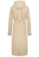 Beige Urban outdoor lange damesregenjas / trenchcoat van Agu 6