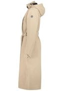 Beige Urban outdoor lange damesregenjas / trenchcoat van Agu 7