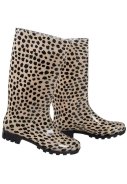 Beige / zwarte dames regenlaars van XQ Footwear 2