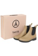 Beige / zwarte enkel regenlaars Druppel van Tantä  3