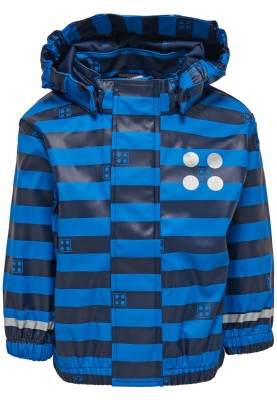 Blauw gestreepte kinder regenjas Justice van Lego Duplo