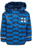 Blauw gestreepte kinder regenjas Justice van Lego Duplo 1