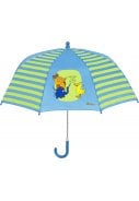 Blauw / groene kinderparaplu met muis, olifant en eend van Playshoes 1