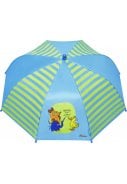 Blauw / groene kinderparaplu met muis, olifant en eend van Playshoes 2