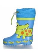 Blauw met krokodil regenlaars van Playshoes 2