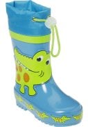 Blauw met krokodil regenlaars van Playshoes