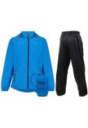 Blauw regenpak met zwarte regenbroek van Mac in a Sac  1