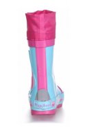 Blauw / Roze met uil regenlaars van Playshoes 4