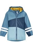 Blauwe blokkleuren regenjas met fleece gevoerd van Playshoes 1