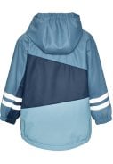 Blauwe blokkleuren regenjas met fleece gevoerd van Playshoes 3