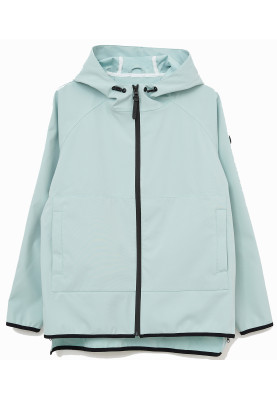 Blauwe (Blue Glow) Stretch Softshell dames regenjas Lug van Tantä