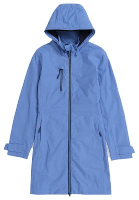 Blauwe (Bluebell) dames regenjas Coverack Coat van Seasalt