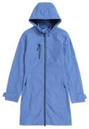 Blauwe (Bluebell) dames regenjas Coverack Coat van Seasalt