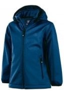 Blauwe (Estate Blue) softshell oudoorjas van Color Kids 1