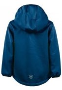 Blauwe (Estate Blue) softshell oudoorjas van Color Kids 2