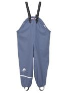 Blauwe (Flint Stone) regenbroek met bretels van CeLaVi