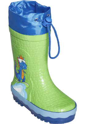 Blauwe / groen regenlaars Dino van Playshoes