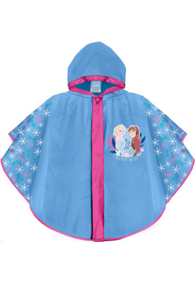 Blauwe kinder poncho van Frozen