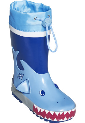 Blauwe regenlaars Haai van Playshoes