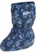 Blauwe kinder regenoverschoen met fleece gevoerd bouwplaats  van Playshoes