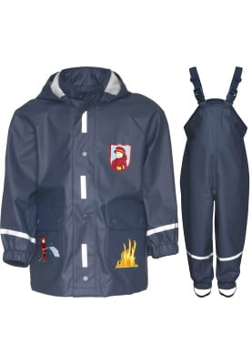 Blauwe regenpak Brandweer van Playshoes