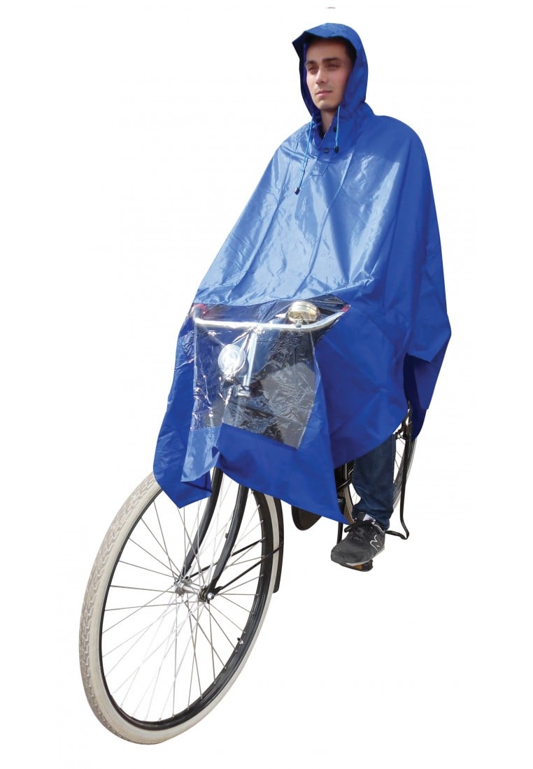 Spit afbreken snel Blauwe Regenponcho Fiets van Hooodie (Maat ) - Regenponcho's