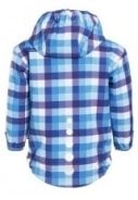 Blauwe ruit met fleece gevoerde outdoorjas van Playshoes 3