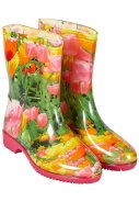 Bloemen print PVC dames regenlaars van XQ Footwear  2